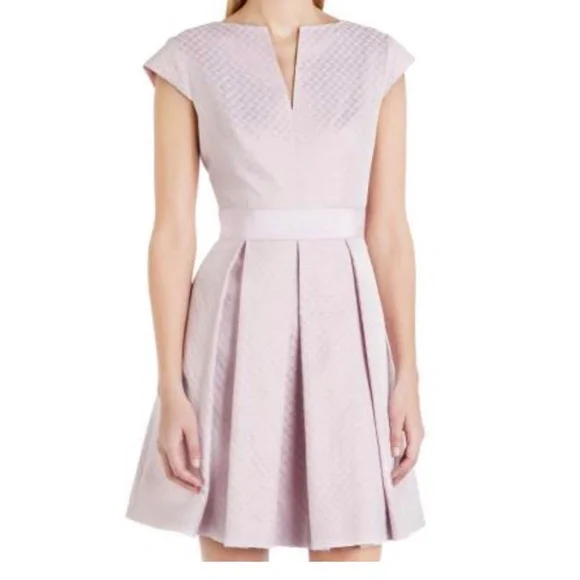 chinese dress ladies Light Pink Floral Jacquard Mini Dress - Event Dresses